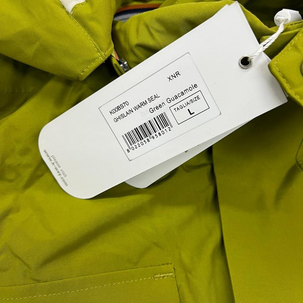 NWT K-Way Italy by kappa coat heavy jacket with hoodie - Picture 4 of 5